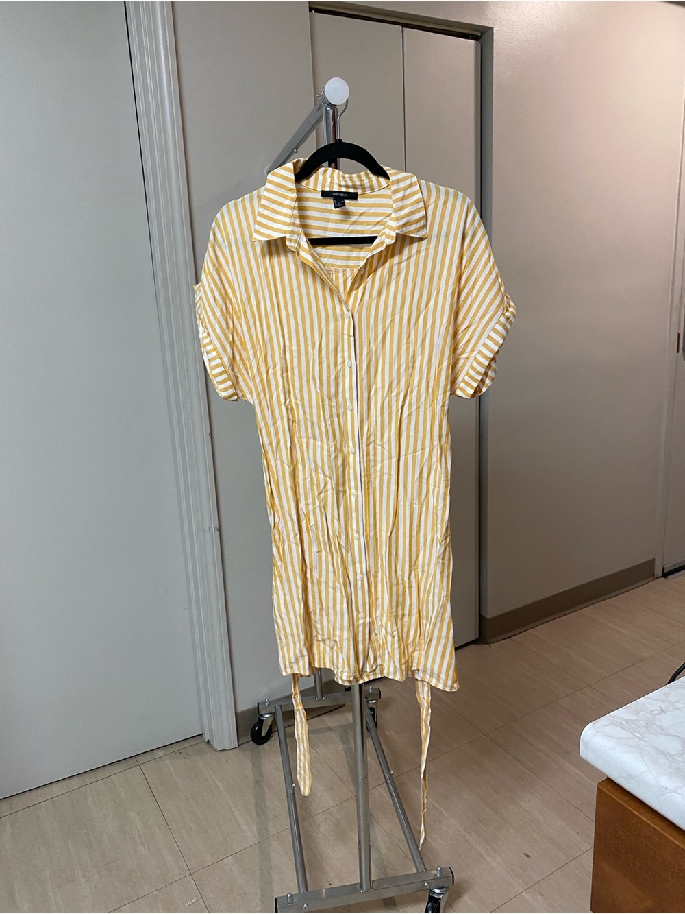 Forever 21 Yellow and White Striped Dress - Picture 2 of 10